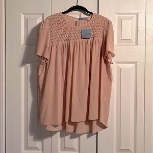 Acrobat Blush Silk Top